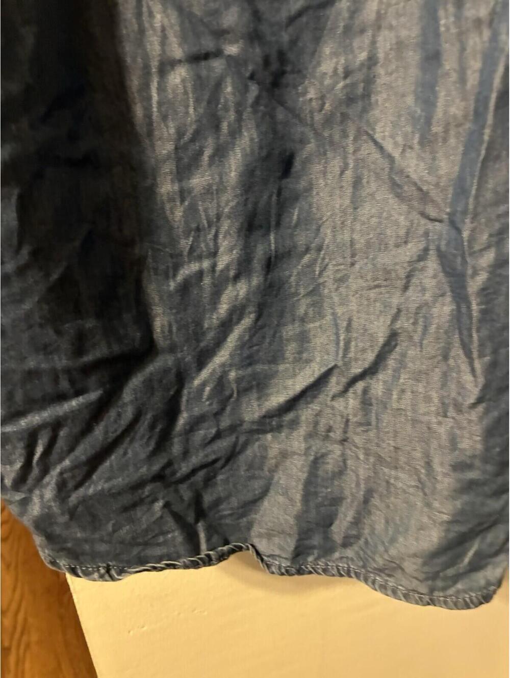 Gloria Vanderbilt "Ashleigh" Chambray Denim Shirt Dress - Size Large - Picture 7 of 7